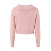 Suéter de solapa de estilo dulce y suave para mujer, cárdigan de punto de un solo pecho ajustado, otoño 2023