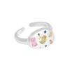 912 Estilo K Nicho de Inserción Diseño de Lujo Accesible Versátil Zircón Contrastante Anillo Abierto Plata Esterlina S925 Textura Femenina