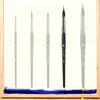 Popular Set de 5 Pinceles de Acuarela de Amazon, Mango de Madera Negro Punta Especial para Óleo Set de Pinceles para Flores