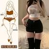 Shorts de Mezclilla Negros de Cintura Alta para Mujer, Otoño Tallas Grandes, Favorecedores y que Cubren la Cadera, Trendy de Corte A Hot Pants para Chicas Curvilíneas