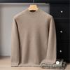 Suéter Pulóver 100% Cachemira para Hombre Cuello Alto Medio Suéter Engrosado Cálido Tejido de Punto Mangas Largas Nuevo Otoño e Invierno 2025 Hombro Ranglán