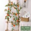 Simulación de enredadera de flores de margarita, pequeña enredadera de flores de girasol, enredadera de flores falsas, decoración de tuberías de aire acondicionado para sala de estar, persiana de ventana interior