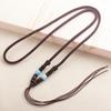 Cuerda para collar de ágata de madera de alta calidad, cuerda de cadena para suéter con cuentas redondas, cordón para colgante de jade para hombres y mujeres, accesorios de joyería, venta al por mayor