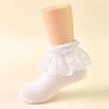 Meias respiráveis de algodão penteado para meninas Dance Lace Lace Socks estilo japonês Dopamina Middle Tube Princess Baby Cotton Socks