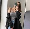 Verano Internet Trendy Seamless Camisola Larga de Látex Estilo Coreano Top Strapless con Almohadilla en el Pecho Conjunto Ropa Interior Ropa Interior de Mujer