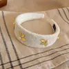 Diadema de Fieltro con Copo de Nieve Ancho para Mujer con Lazo de Pedrería, Diadema Linda y Juvenil, Accesorio para el Cabello de Invierno