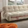 Sofá Nórdico de Estrutura de Aço Estilo Wabi-Sabi, Sofá Preguiçoso de Luxo Hipopótamo para Sala de Estar da Moda, Sofá de Tecido de Designer