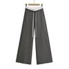 Pantalones Deportivos de Contraste de Color Americano Nuevo 2024 para Mujer Primavera y Otoño Dosis Cintura Alta Sueltos Pantalones de Chándal Casuales Rectos de Pierna Ancha