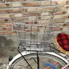 Canasta de bicicleta, canasta de bicicleta montada en el frente, canasta colgante de bicicleta plegable, canasta azul trasera, canasta para bicicleta de montaña, canasta para bicicleta de estudiante, flores de seda