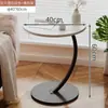 Mesa pequeña minimalista moderna mesa de café pequeña móvil mesa de noche para sala de estar dormitorio mini mesa de esquina estante de almacenamiento para el hogar