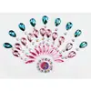 Pegatinas de tatuaje de diamante adhesivas personalizadas para el pecho para fiestas, bailes y actuaciones europeas y americanas, pegatinas decorativas de diamante acrílico para el pecho