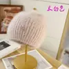 Gorro de invierno, gorro de lana tejido para mujer, engrosado y cálido, protege las orejas, elegante y versátil, hace que la cara se vea más pequeña, gorro de poner