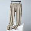 Pantalones de hombre de alta gama verano delgados pantalones de seda de hielo elásticos de secado rápido pantalones casuales de hombre cintura elástica pantalones rectos de hombre