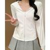 Ropa con Capucha Amarilla Goose para Protección Solar de Mujer Verano 2026 Nueva Ropa con Protección Solar Anti-UV Corte Delgado Chaqueta Cárdigan de Seda Helada