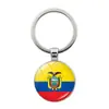 Chaveiro Pingente Bandeira da Copa América de Futebol 2024 Pingente Top 16 do Campeonato de Futebol Explosões Transfronteiriças Pequenos Produtos