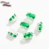 Pulsera de Zirconia de Alta Calidad Garra de Diamante Cuadrado Base Plateada Color de Cristal Garra de Diamante Collar DIY Pulsera para Hombre Diamante Cosido a Mano