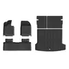 Adecuado para alfombrillas de coche Xpeng L03 2026, protector de respaldo impermeable ecológico de TPE, alfombrilla para compartimento inferior del maletero con patrón de fibra de carbono