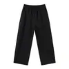 Ropa para Hombre ARTIE Suministrado directamente por el fabricante: Pantalones de algodón mamba fluidos de pierna ancha con cintura elástica redonda con cordón, pantalones rectos de color liso