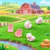 Micro Paisagem Porquinho Fofo Luminoso Gordinho Decoração DIY Fofa Acessórios Mini Carro Enfeites de Mesa