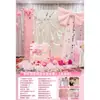 Decoração de Quarto de Casamento Rosa, Painel de Tecido Estilo Coreano, Enfeites Tridimensionais com Caractere Dupla Felicidade, Adereços de Foto de Roupão de Banho, Decoração de Casamento da Noiva