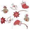 Fabricante Venta al por Mayor Colgantes de Navidad Papá Noel Decoraciones de Copo de Nieve Colgantes Pequeños de Alce Colgantes para Árbol de Navidad Venta al por Mayor