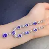 Colar de Tanzanita Natural em Roxo Encantador, com Corpo Totalmente Polido e Cor Fogo Deslumbrante, Fabricado em Prata 925 e Apresenta um Tamanho de Pedra Principal de 5*7 ou 6*8mm