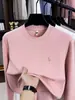 Sudadera de cuello redondo antibacteriana de 10 A para hombre Camiseta 2026 Primavera y Otoño Nueva Moda Casual Estampada de Manga Larga Camiseta Básica para Hombre