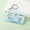 Chaveiro Personalizado de Acrílico para Bilhete de Trem de Alta Velocidade como Presente para Estudantes durante a Temporada de Volta às Aulas e Formatura, Pingente com Gravação de Foto em Dupla Face