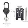 Hebilla Táctica Diamante Transfronteriza de Fácil Tirón Insignia Enrollable Estirable Vertical Negra Cubierta Protectora para Documentos Venta al por Mayor de Fábrica