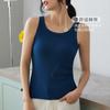 Camisola para mujer, ropa exterior, traje interior de primavera y verano, base de una pieza de punto modal, sin mangas, con almohadilla para el pecho