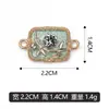 Pingentes duplos com estampa de gota de óleo para pulseiras DIY, pingentes de colar e acessórios de joias disponíveis para pedidos em lote misto, direto do fabricante para vendas transfronteiriças