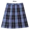 Falda Uniforme JK Universitaria Japonesa Cintura Alta Cuadros Gangli Tiange Falda Falda Plegada Plegada Primavera Verano Estudiante Uniforme Escolar