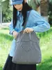 2026 Nuevo Bolso Tote Casual Versátil de Lunares Estilo Vintage Ins para Mujer, Bolso de Hombro de Gran Capacidad para Estudiantes Universitarios