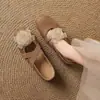 Sapatilhas Francesas Femininas 2026 Verão Novas Versáteis com Saias Retro Baixo Corte Flor de Camélia Sapatos Mary Jane
