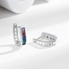 Europa e Estados Unidos cross-border cobre quente banhado a ouro 18k brincos em forma de U brincos de diamante cor feminina simples Joker orelha jóias atacado