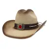 AliExpress Amazon Primavera y Verano Nuevo Hombres y Mujeres Estilo Étnico Sombrero de Pescador Sombrero de Paja de Mezclilla Dura Sombrero Protector Solar