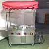 Estufa de Gas del Fabricante, Teppanyaki, Carrito de Comida Callejera Nocturna, Freidora, Carrito Multifuncional para Puesto, Equipo Estándar para Tofu Frito y Arroz Frito