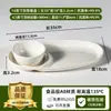 Plato dividido para comida rápida, plato rectangular de melamina de dos compartimentos para uso comercial, juego especial de vajilla para comedores de personal y escuelas