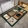 Felpudo Retro de Lujo Ligero para Entrada y Baño, Felpudo Antideslizante y Resistente a la Suciedad para Vestíbulo, Felpudo para Puerta de Entrada del Hogar