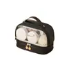 Nueva Moda Bolso Cosmético Impermeable de Doble Capa de PU Bolso de Tocador Portátil Bolsa de Almacenamiento de Gran Capacidad para Viaje en stock