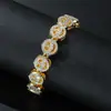 Acessórios de colar de corrente cubana de ouro com diamantes e rosto sorridente exagerado para homens europeus e americanos, estilo punk de personalidade para boate