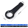 Llave de impacto de alta resistencia negra con mango recto, de una cabeza, llave de flor de ciruelo grande, 65 engrosada, 36 impacto de martillo, 38 impacto, 90 tamaño grande, 95