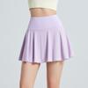 Shorts Deportivos Frescos de Verano para Mujer de Cintura Alta Falso Dos Piezas Antiluz Falda de Tenis para Correr Fitness Danza Traje de Yoga