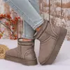 Botas de nieve gruesas con forro polar para mujer, nuevo modelo 2026, zapatos de algodón gruesos para cruzar la frontera, de caña corta, cálidos, antideslizantes, botas de comercio exterior