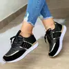 Zapatos Casuales Transfronterizos Europeos y Americanos Zapatos Deportivos para Mujer Suela Gruesa Estilo Nuevo 2025 Talla Grande Deportivos con Cordones Zapatos Casuales Venta al por Mayor Talla Grande