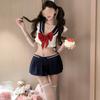 Lingerie Sexy, Uniforme Minissaia Estilo Preppy Sexy, Pijama Tentação Jk Desejo Puro, Roupa de Marinheiro Sexy