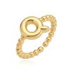 Australia, Europa antigua y Estados Unidos anillo abierto de 26 letras inglesas chapado en cobre simple de oro de 18 quilates anillo joker de nicho femenino