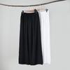 Pantalones Rectos de Gasa Casuales Nuevos de Verano, Pantalones Anchos Sueltos Estilo Retro Chino, Pantalones de Color Sólido de Cintura Media, Blanco