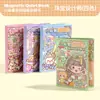 Livro Sensorial Mini Silencioso para Meninas com Design de Mochi, Sem Necessidade de Cortar, Adesivos Magnéticos de Designer de Joias, Livro de Adesivos de Cena 3D para Crianças
