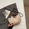 Shuai Mi Home 2026 Colección Otoñal Nueva: Bolso Cesta de Peluche, Bolso Cubo Plegado de Mano, Bolso Único de Hombro y Cruzado